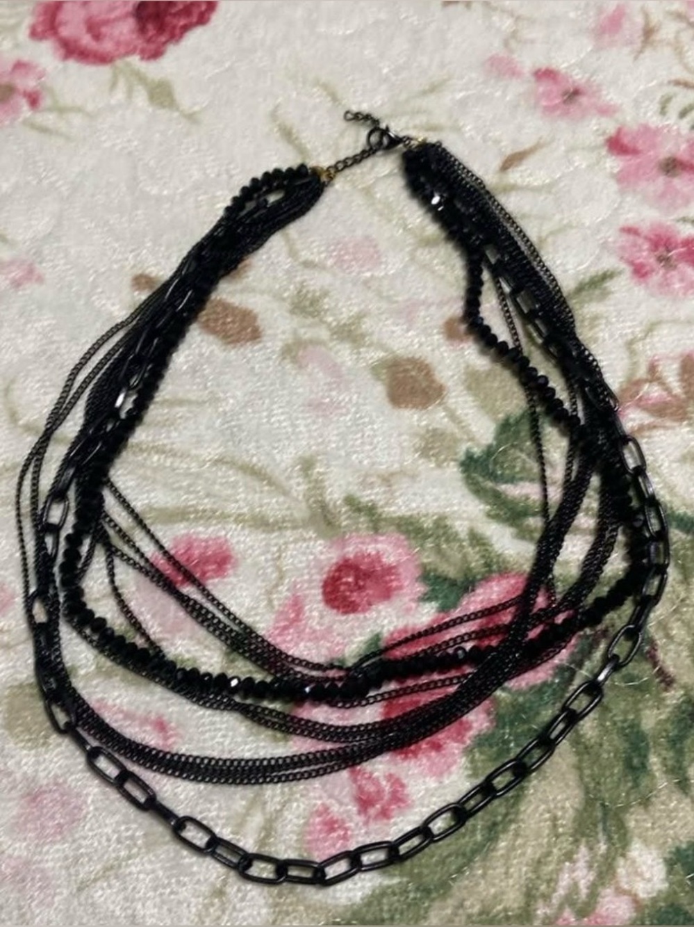 Multi-Strand Black Statement Necklace - Women Jewelry